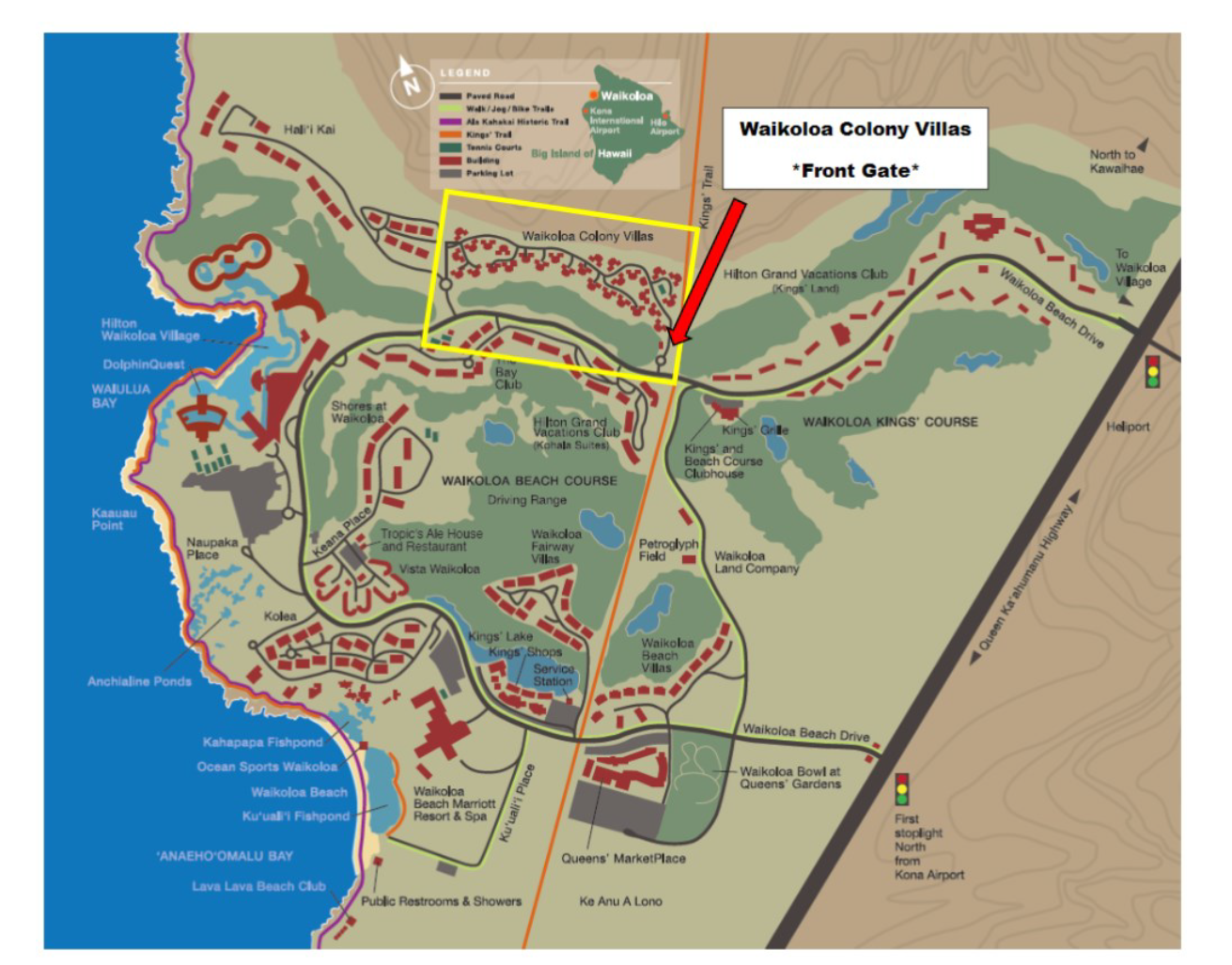 Waikoloa Colony Villas Resort Map