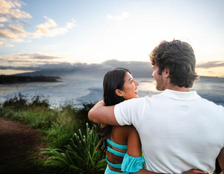 Maui couple at beach