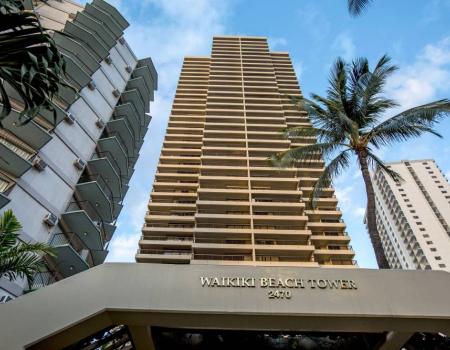 Exterior view of Waikiki Beach Tower resort