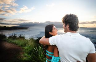 Maui couple at beach