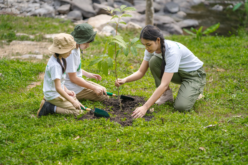 Children join as volunteers for reforestation